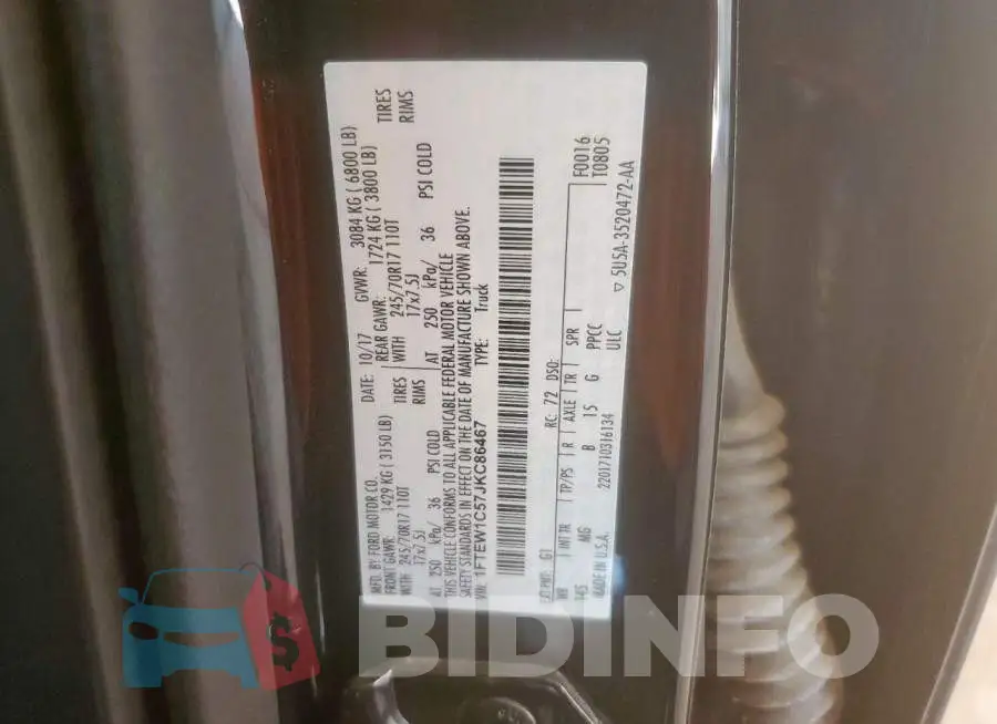 1FTEW1C57JKC86467 Photo# 12