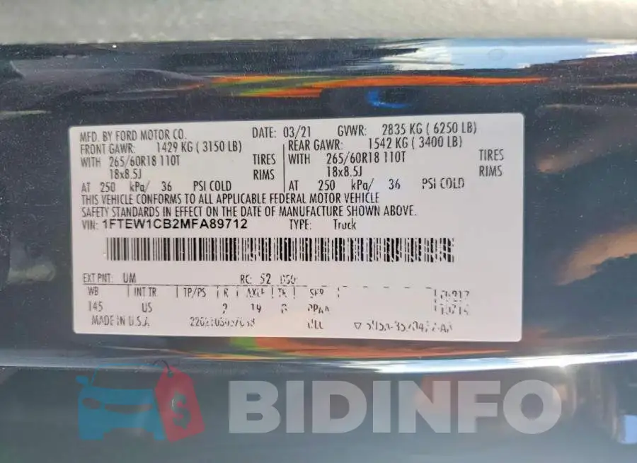 1FTEW1CB2MFA89712 Photo# 12