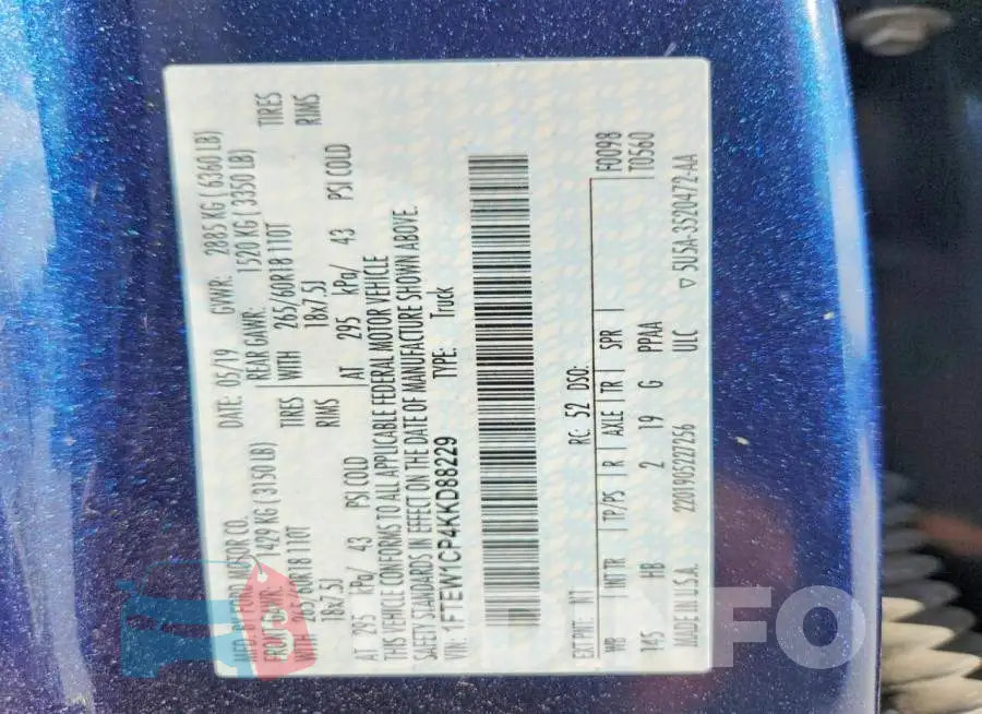 1FTEW1CP4KKD88229 Photo# 13
