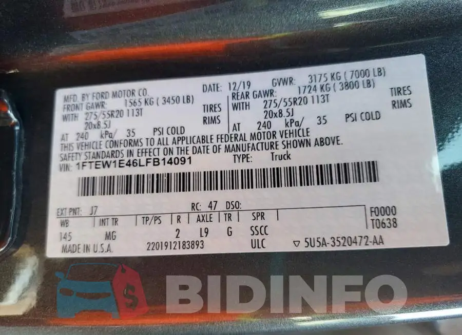 1FTEW1E46LFB14091 Photo# 12