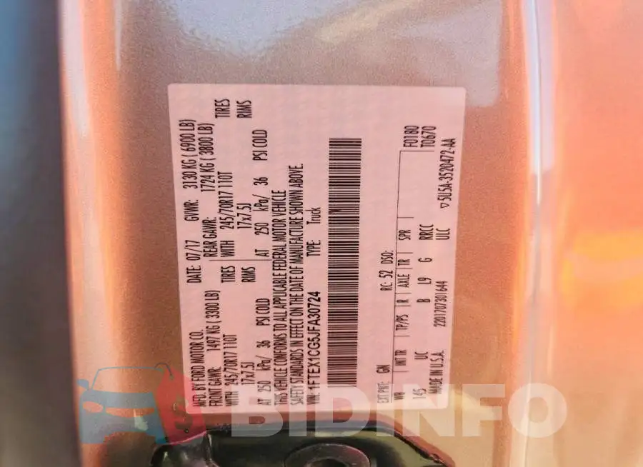 1FTEX1CG5JFA30724 Photo# 12