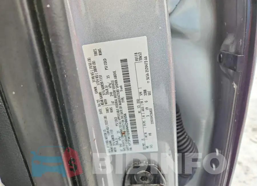 1FTFW1E89NKD90556 Photo# 13