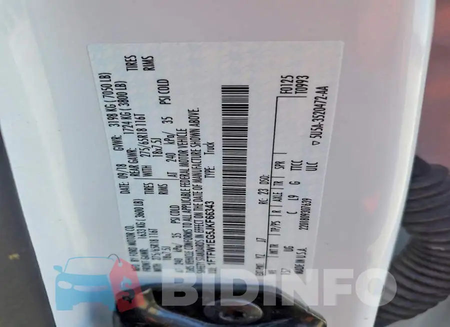 1FTFW1EG5JKF66343 Photo# 12