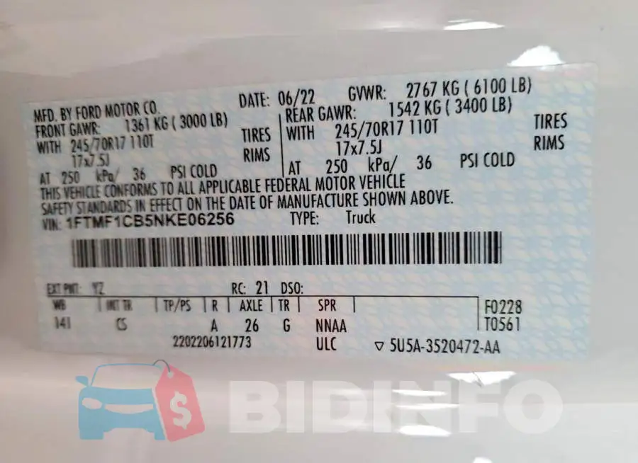 1FTMF1CB5NKE06256 Photo# 12