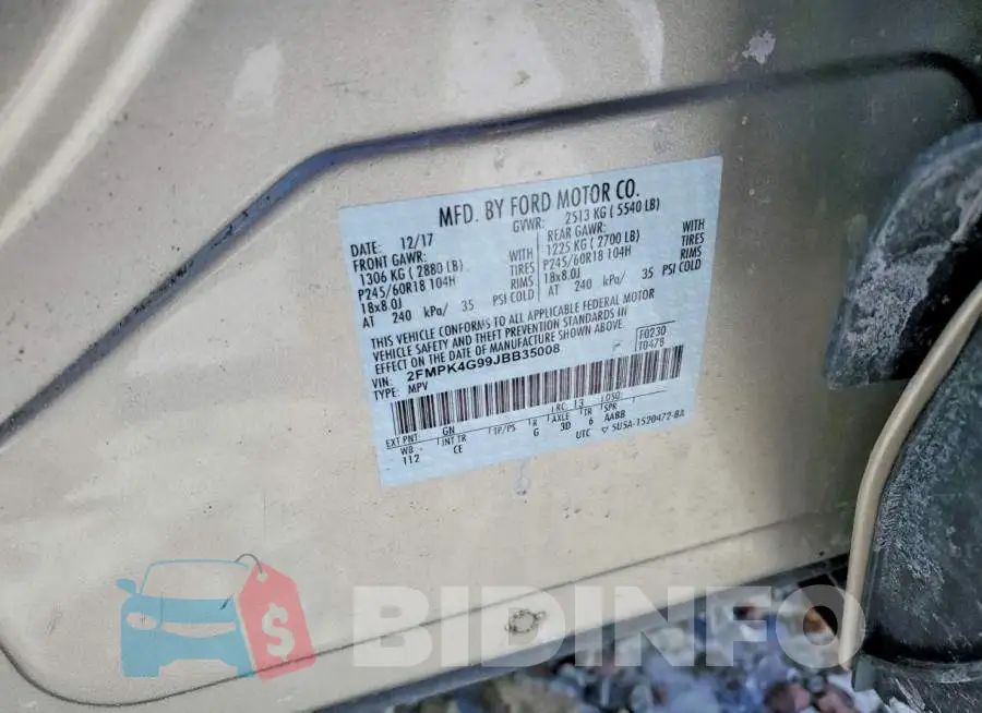 2FMPK4G99JBB35008 Photo# 13