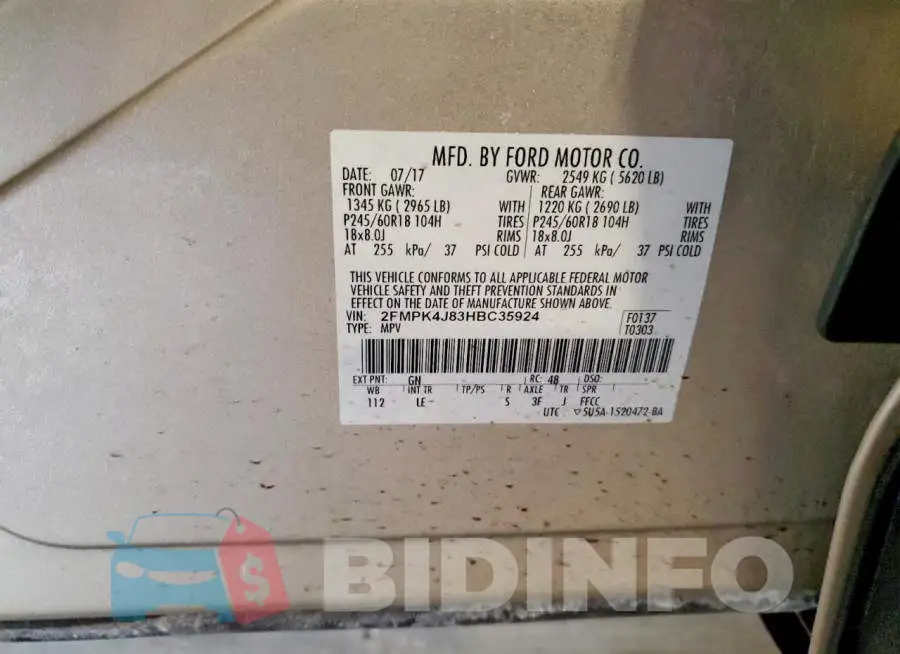 2FMPK4J83HBC35924 Photo# 13