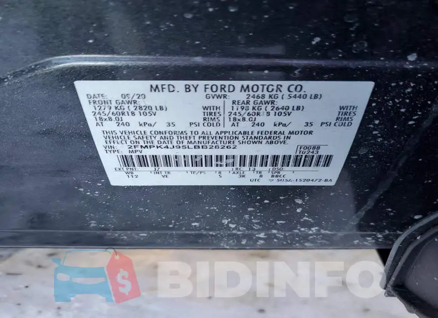 2FMPK4J95LBB28262 Photo# 13