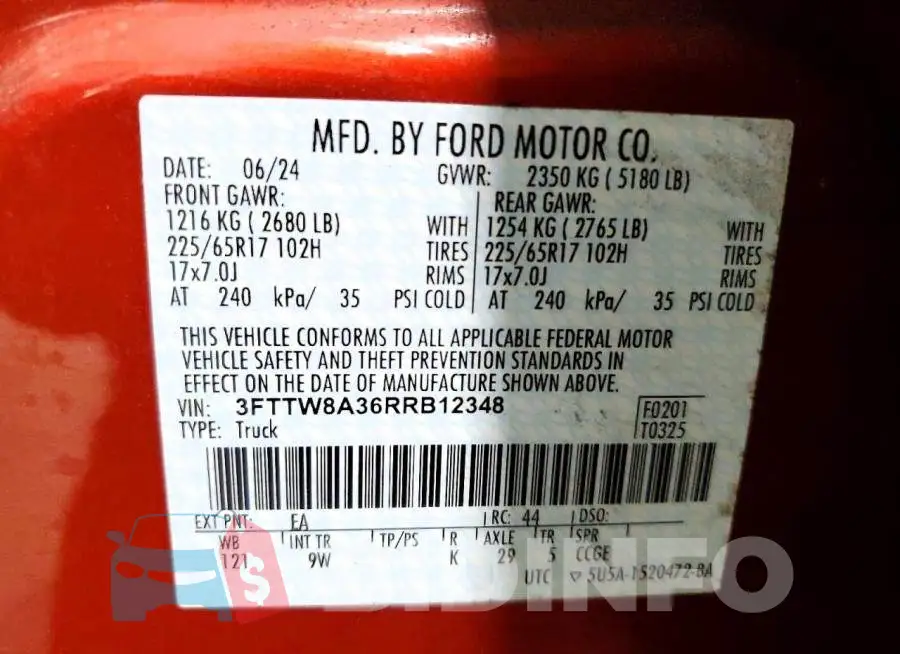 3FTTW8A36RRB12348 Photo# 13