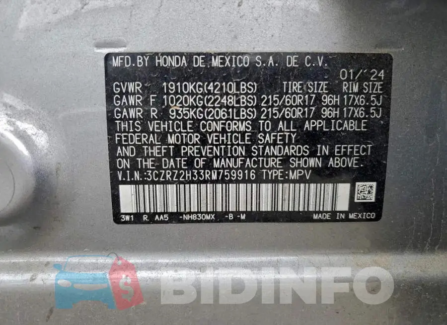 3CZRZ2H33RM759916 Photo# 13