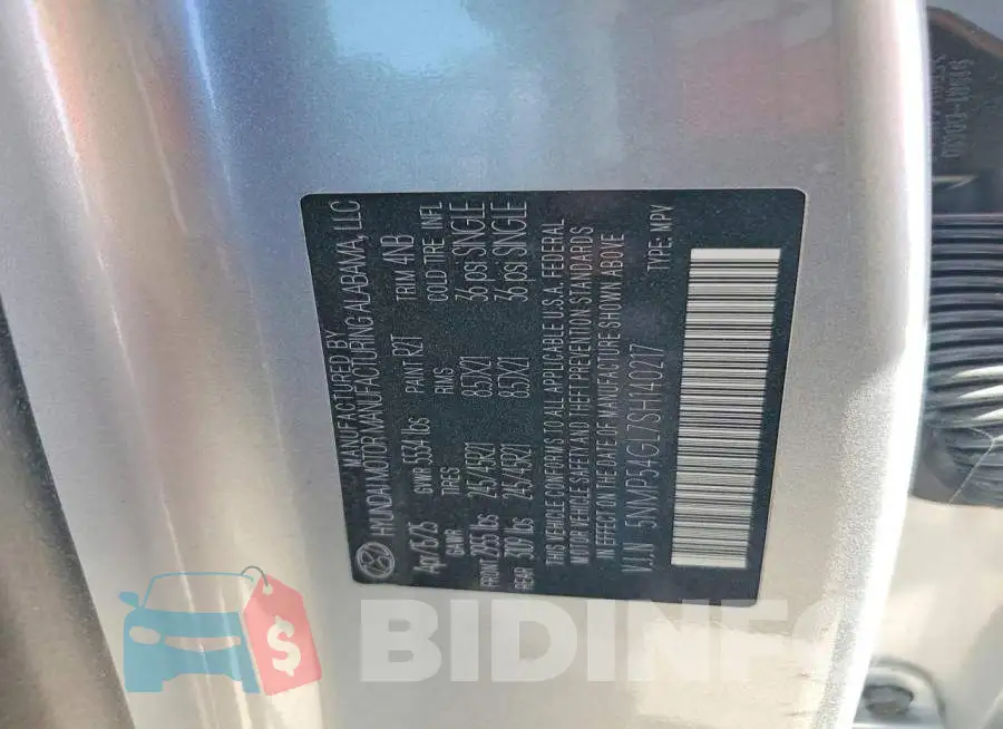 5NMP54GL7SH140217 Photo# 13