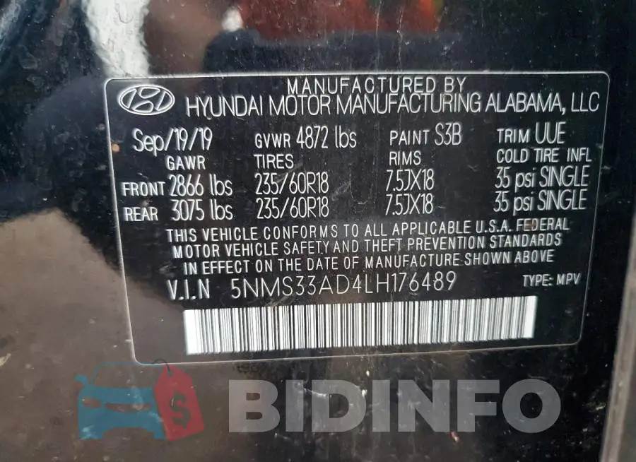 5NMS33AD4LH176489 Photo# 13