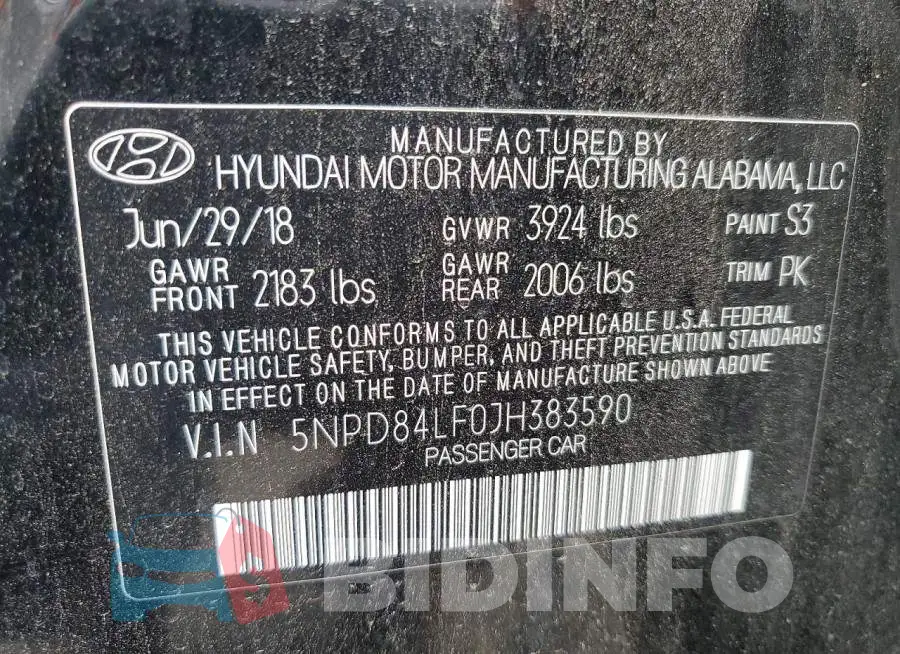 5NPD84LF0JH383590 Photo# 12