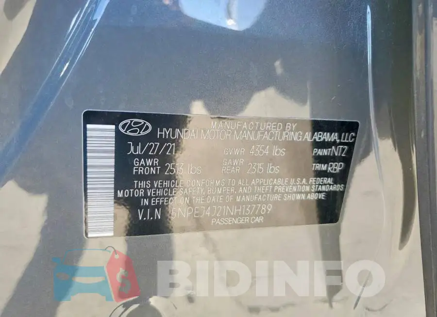 5NPEJ4J21NH137789 Photo# 11