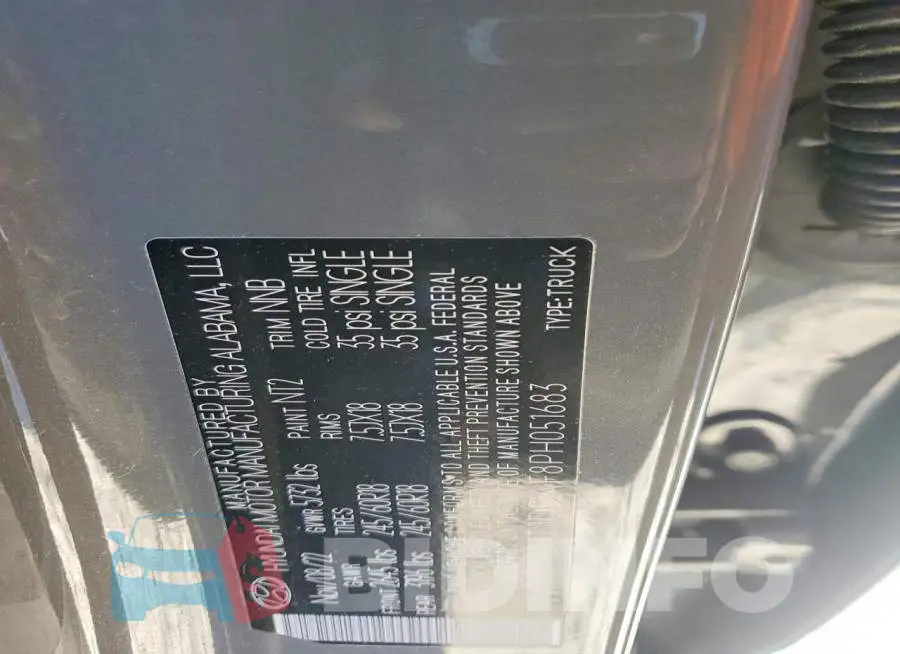 5NTJDDAF8PH051683 Photo# 12