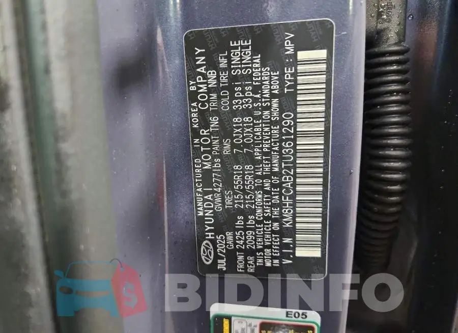 KM8HFCAB2TU361290 Photo# 13