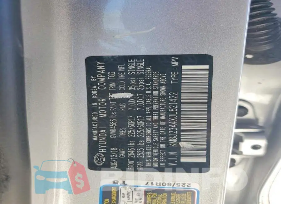 KM8J23A4XJU821422 Photo# 13