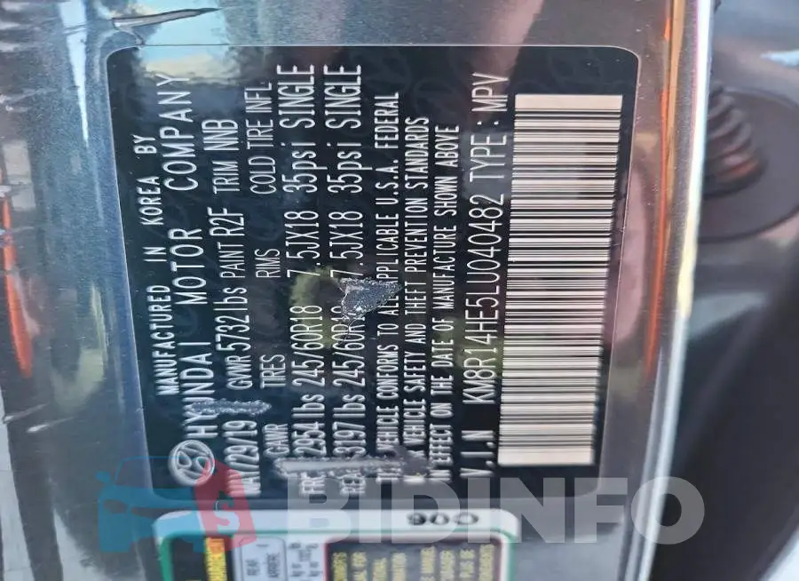 KM8R14HE5LU040482 Photo# 13