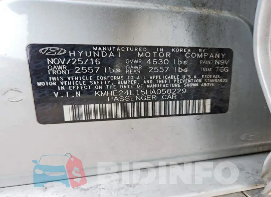 KMHE24L15HA058229 Photo# 12