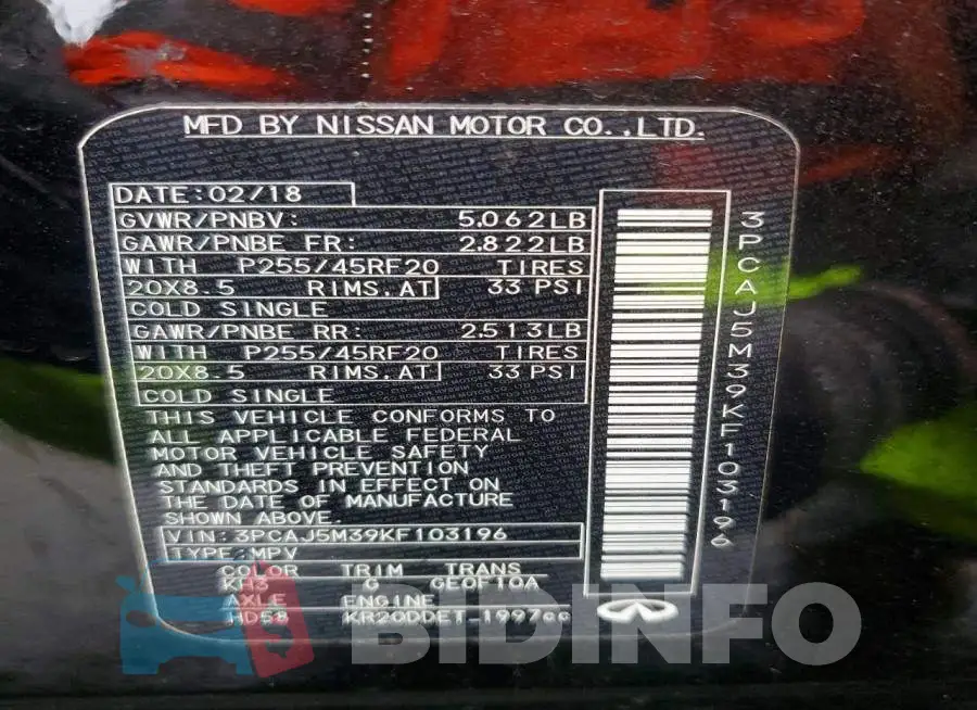 3PCAJ5M39KF103196 Photo# 14