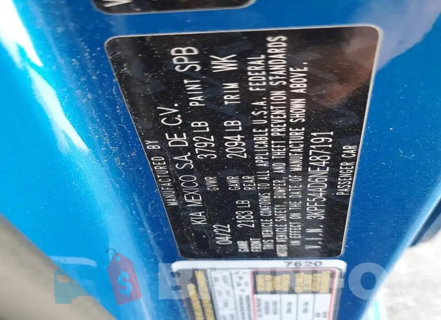 3KPF54AD6NE487191 Photo# 13