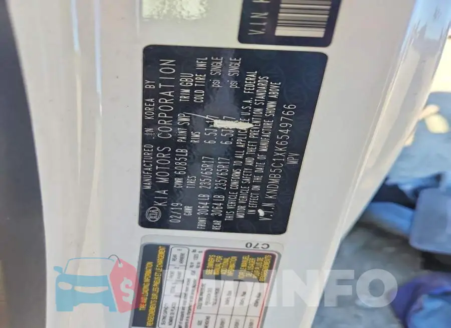 KNDMB5C1XK6549766 Photo# 13