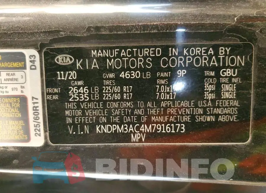 KNDPM3AC4M7916173 Photo# 12