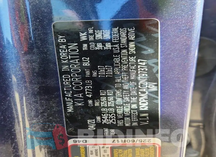KNDPMCAC2N7973747 Photo# 13