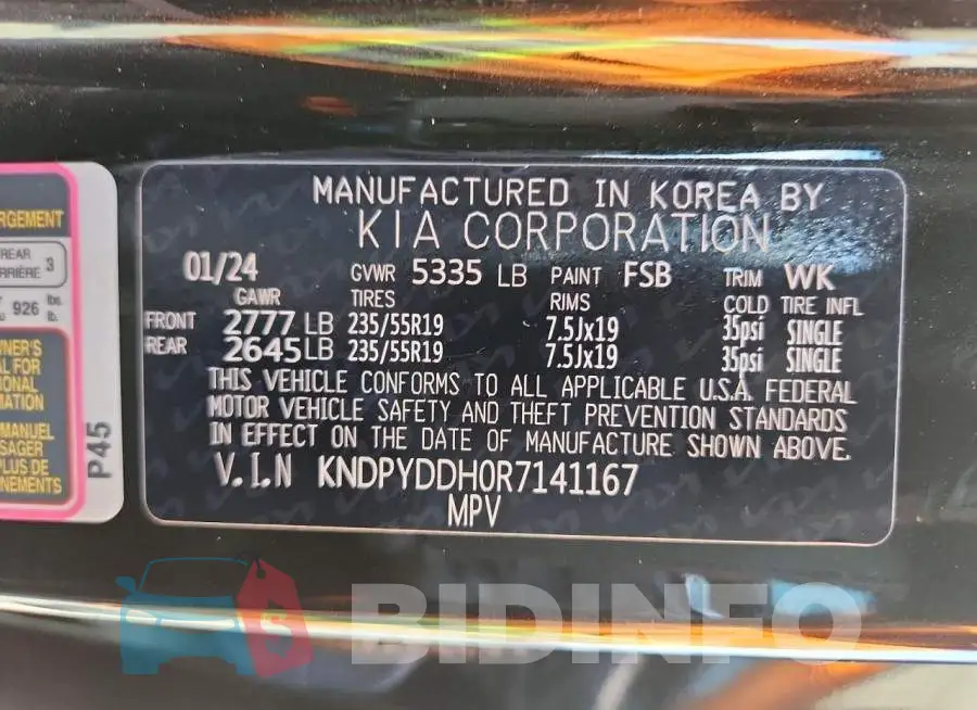 KNDPYDDH0R7141167 Photo# 12