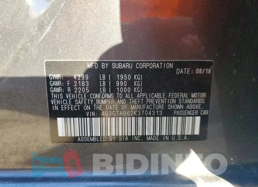 4S3GTAB62K3704313 Photo# 12