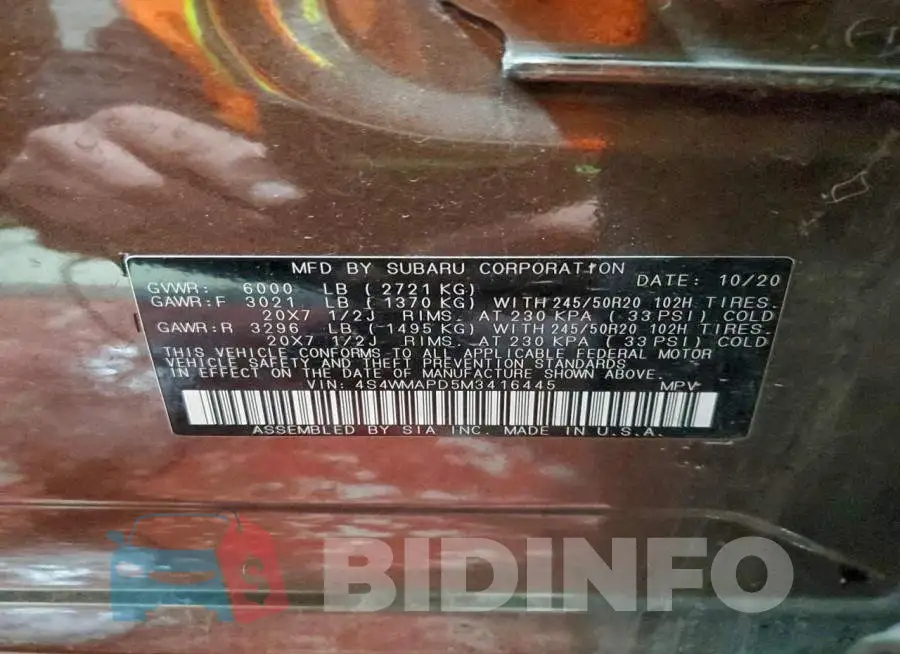 4S4WMAPD5M3416445 Photo# 14
