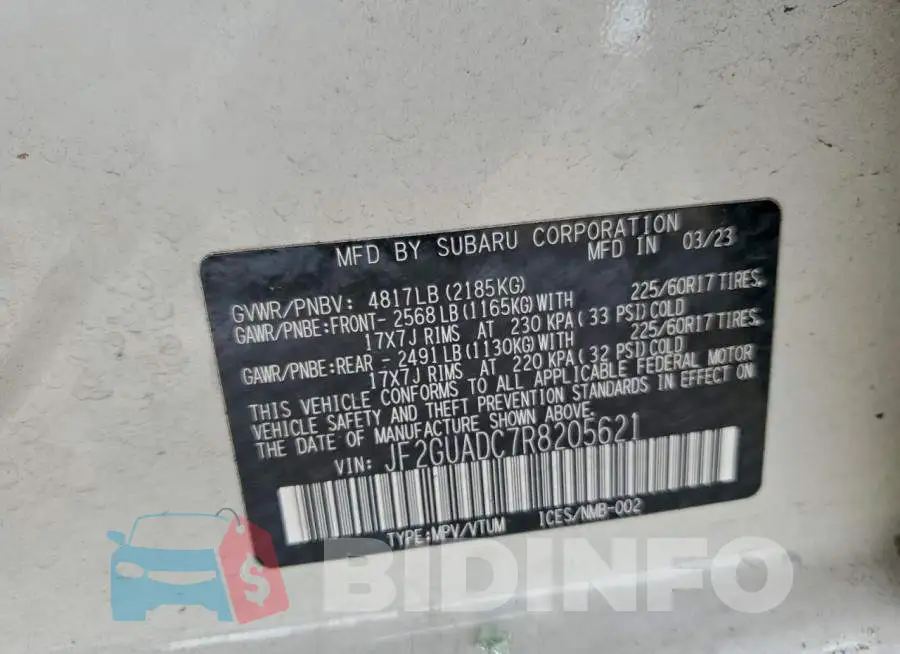 JF2GUADC7R8205621 Photo# 14