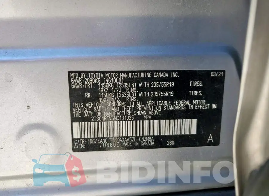 2T3C1RFV5MC131025 Photo# 13