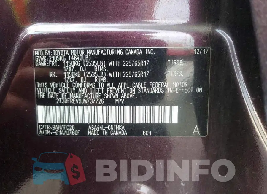 2T3RFREV9JW737726 Photo# 13