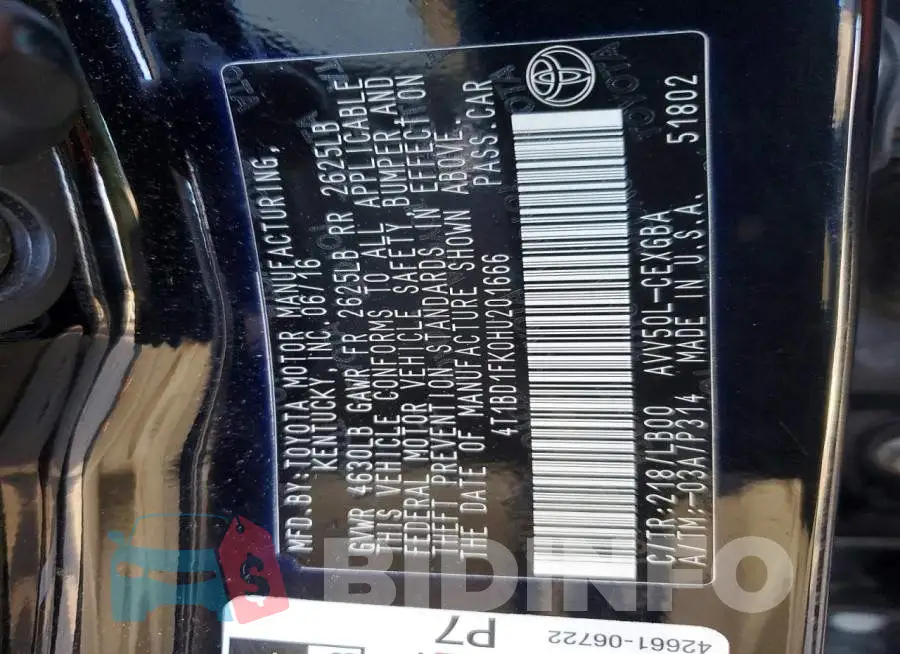 4T1BD1FK0HU201666 Photo# 12