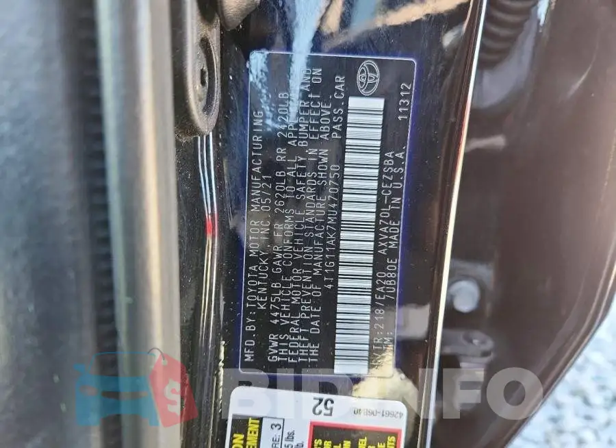 4T1G11AK7MU470750 Photo# 12