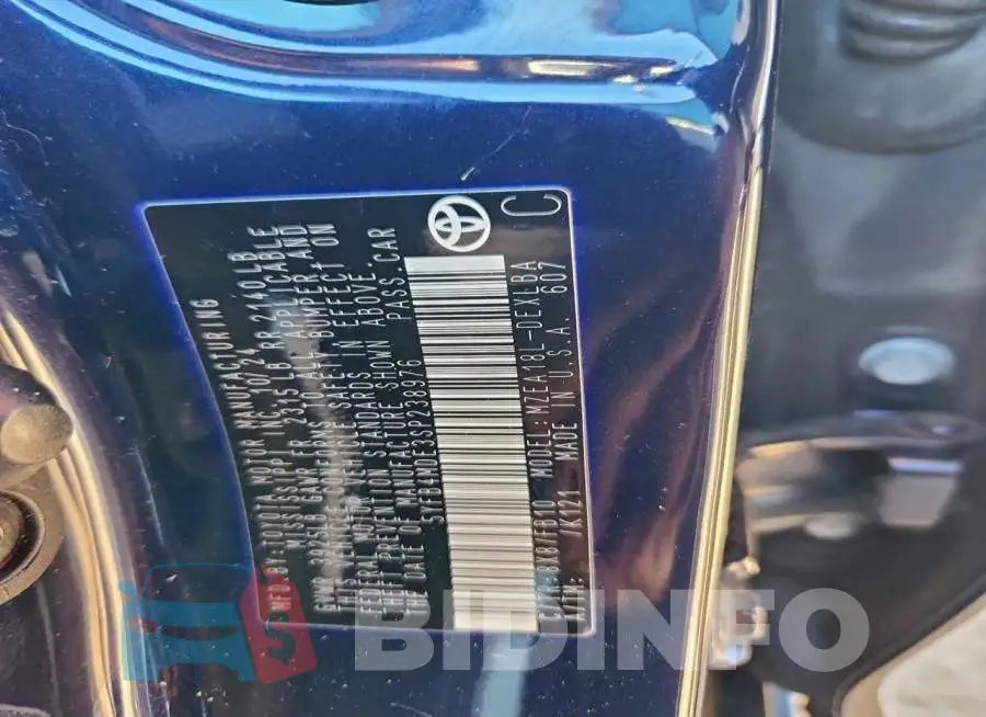 5YFB4MDE3SP238976 Photo# 13