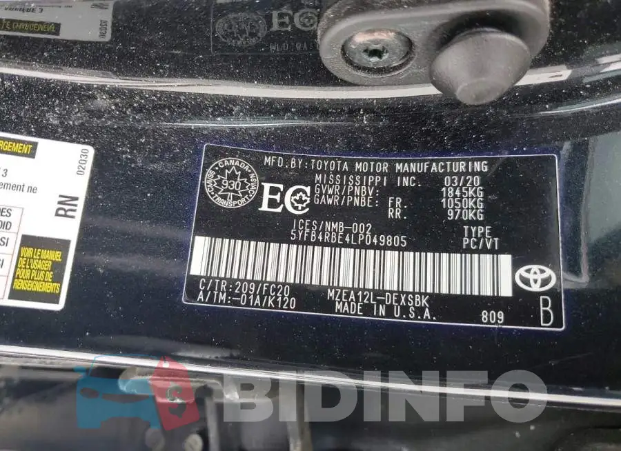 5YFB4RBE4LP049805 Photo# 12