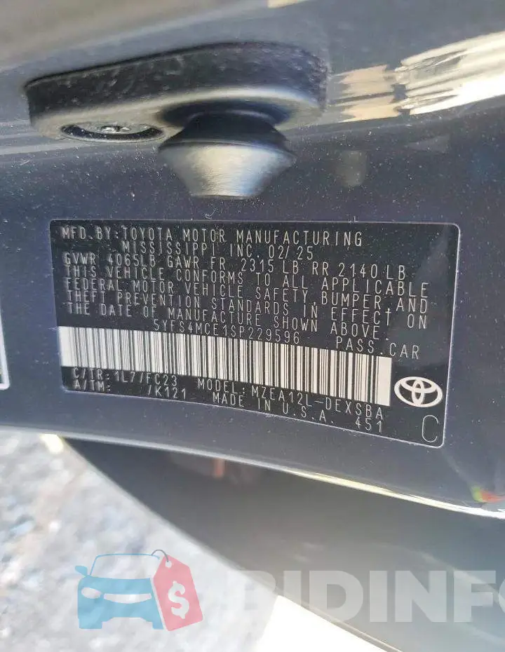5YFS4MCE1SP229596 Photo# 11