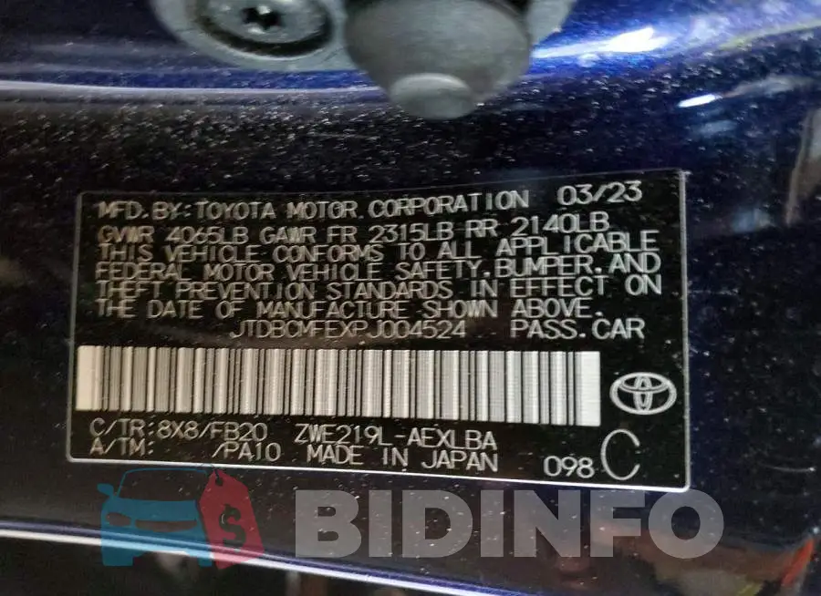 JTDBCMFEXPJ004524 Photo# 12