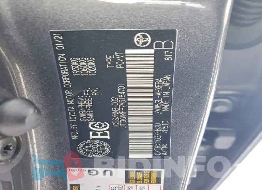 JTDKAMFP7M3184701 Photo# 13