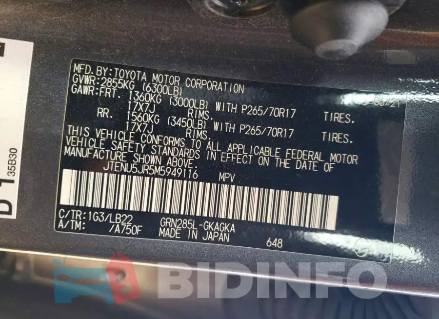 JTENU5JR5M5949116 Photo# 13