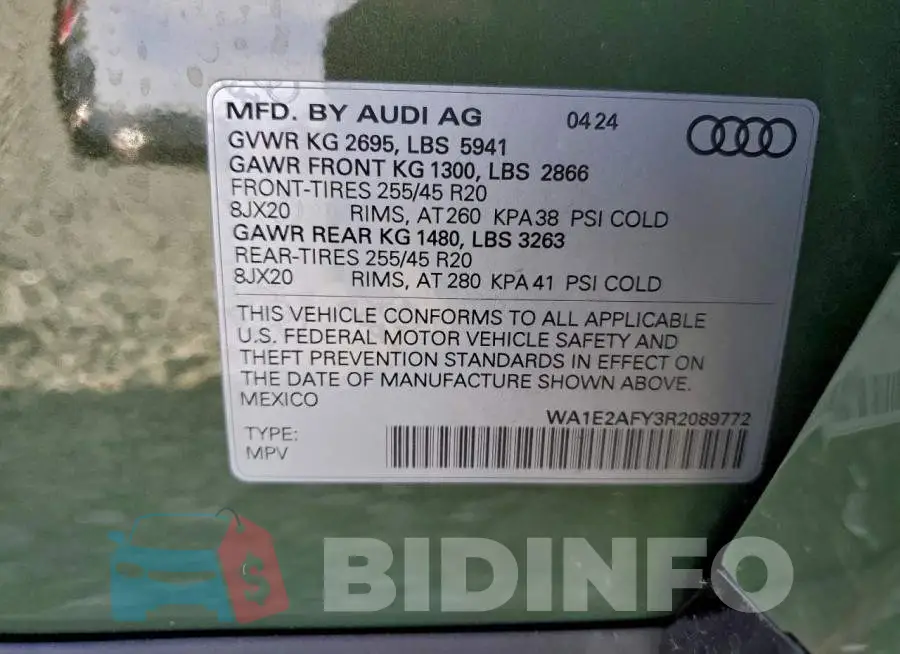 WA1E2AFY3R2089772 Photo# 12