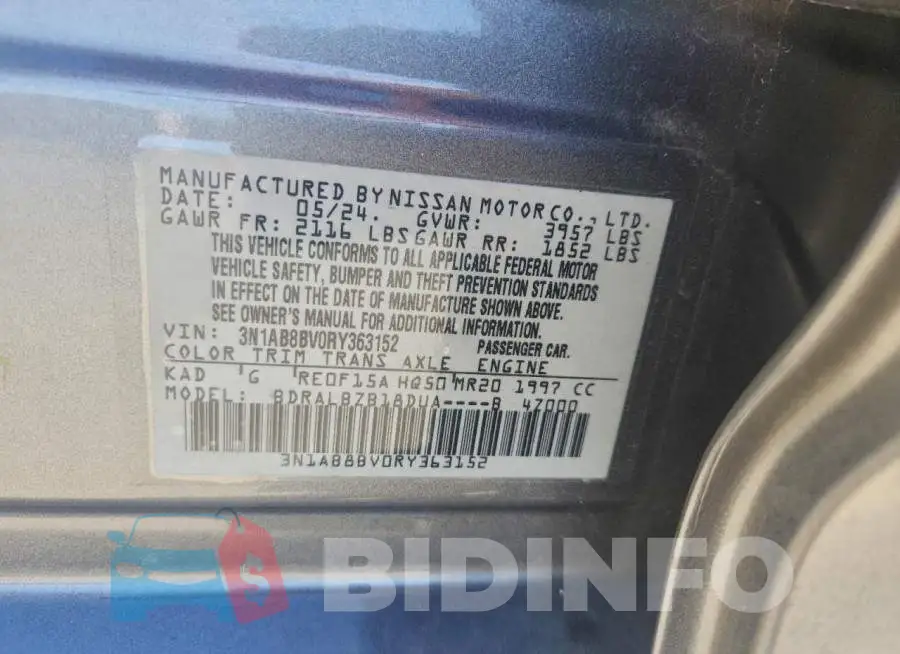 3N1AB8BV0RY363152 Photo# 12