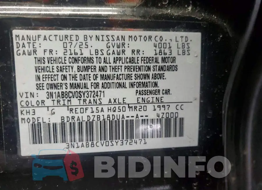 3N1AB8CV0SY372471 Photo# 13