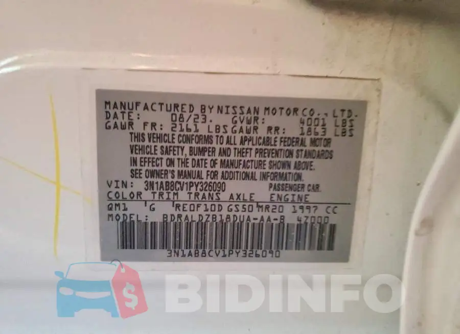 3N1AB8CV1PY326090 Photo# 12