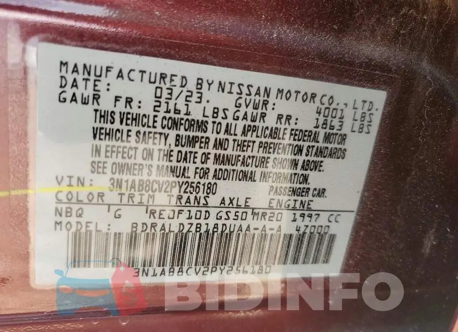 3N1AB8CV2PY256180 Photo# 12