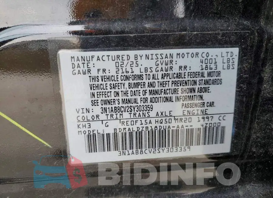 3N1AB8CV2SY303359 Photo# 12