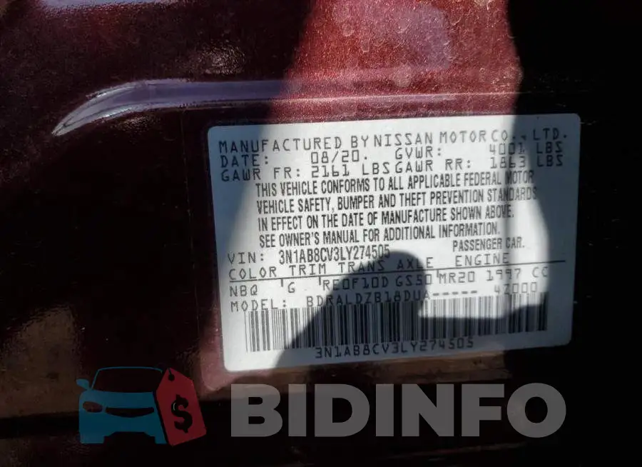 3N1AB8CV3LY274505 Photo# 12