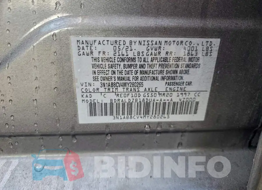 3N1AB8CV4MY280265 Photo# 12