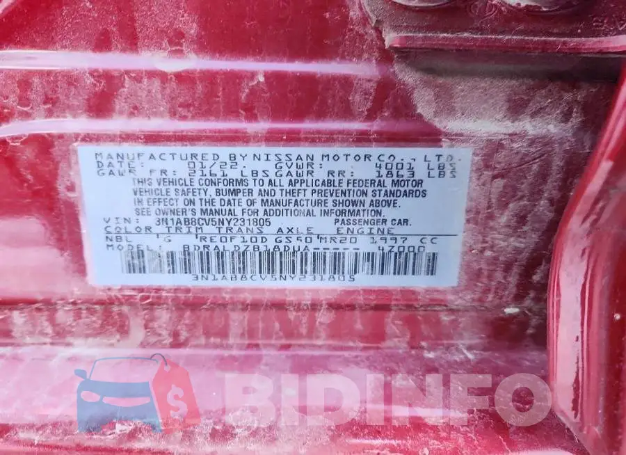 3N1AB8CV5NY231805 Photo# 12